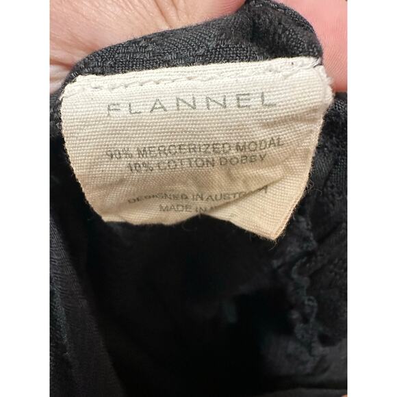 Flannel Black Long Sleeve Jumpsuit with Smocked Waist - Size 1 Small NWT - Picture 8 of 14